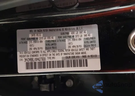 2022 Mazda Cx-30 Select from USA, damaged, VIN 3MVDMBBLXNM427908